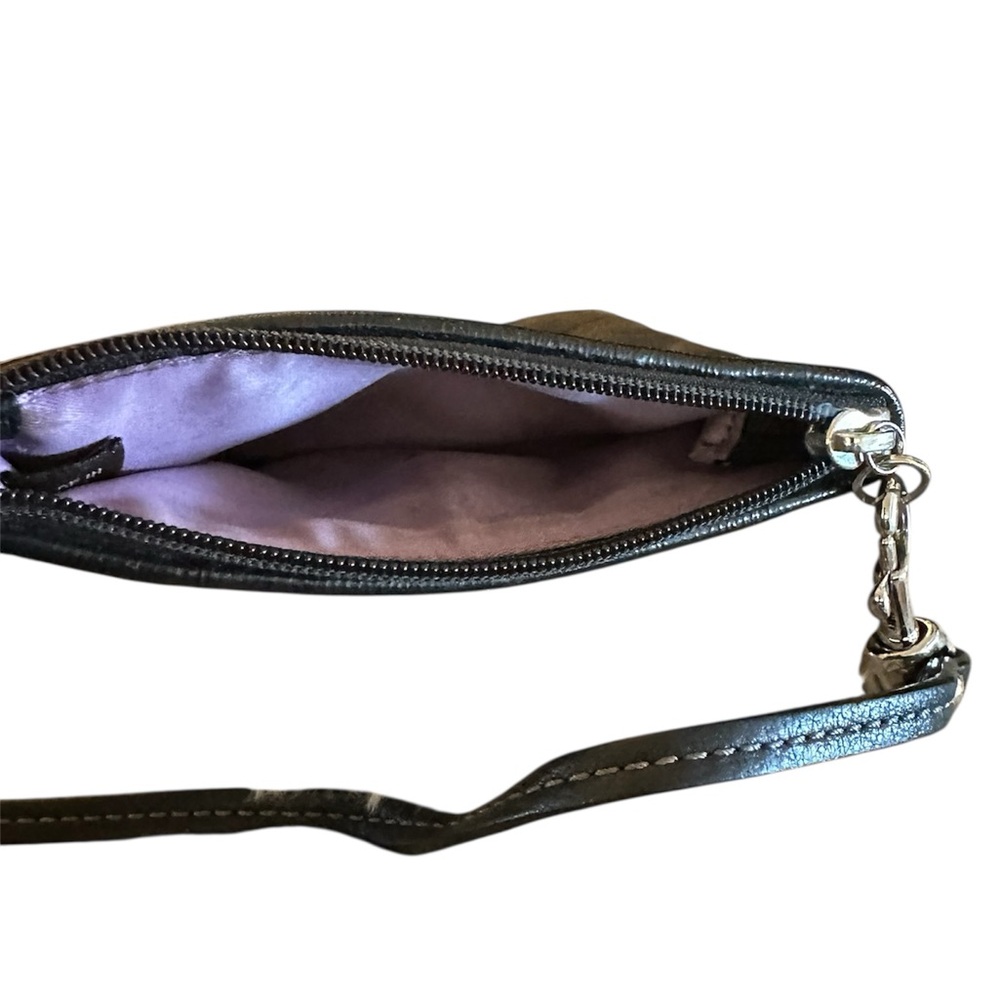 Coach Black Signature Wristlet - Picture 4 of 4